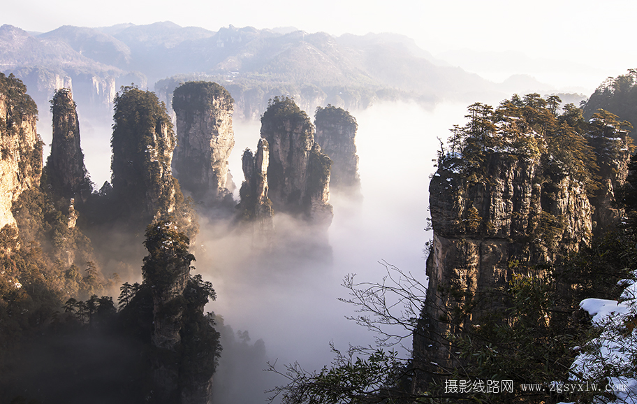 雪后初晴黄石寨
