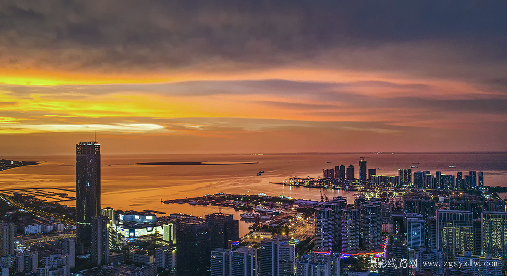 海口金海岸晚霞