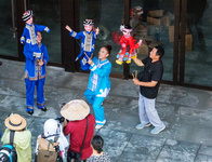 非遗节目一木偶戏排演