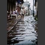 雨天老街
