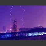 鸟巢雷电夜
