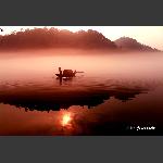 雾晨打鱼图-2