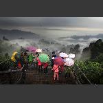 雨中天子山