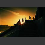 夕阳下