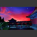 天门山寺早霞