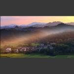 山村的晚霞