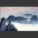 天子山索道云海日出
