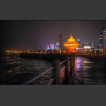 夜青岛  海边图