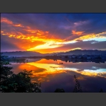 夕照木龙滩