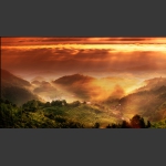 霞染山村