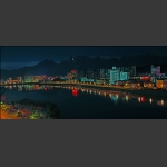澧水夜色美如画