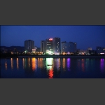 澧水夜景--悠悠小船夜中游