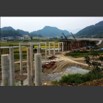 在建中的张桑高速掠影