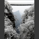 天门雪景
