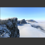 雪霁天门山