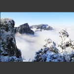 天门山雪景