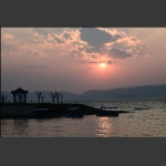 日落抚仙湖