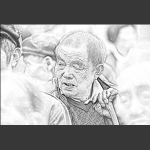 粟山村老人 二