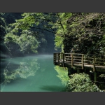 神泉湖的栈道