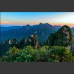 夕照群峰