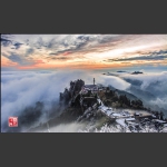 天子山云瀑