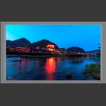 索溪河夜景