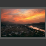 山村晚霞