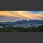 新城夕景