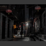 古巷夜归人