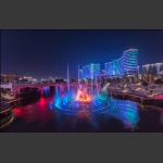 广场喷泉夜景