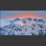 仙界夕阳染雪