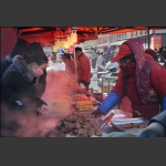 集市熟食摊床