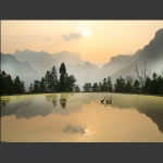 半坡夕景