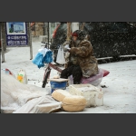 雪中摊床