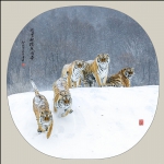 飞雪献瑞虎闹春