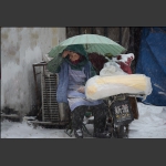 雪中煎饼摊