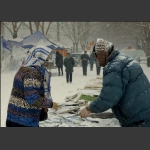 雪中鱼摊
