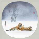 福虎戏春