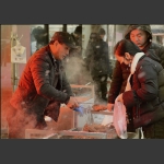 风雪熟食摊