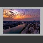 夕照澧水河