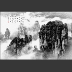 张家界天子山卧龙岭云海