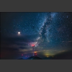 山峰夜色