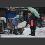 雪中煎饼摊
