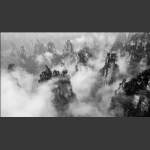《水墨张家界。国画原版》