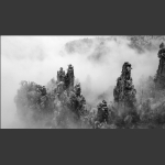 《水墨张家界。国画原版》