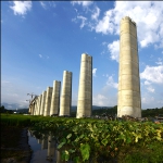 高铁高架桥磴在建中