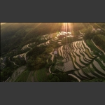 霞照梯田