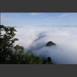 天门山云瀑