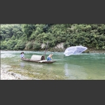 茅岩河上打渔人