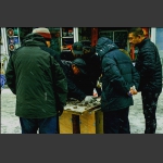 雪天路边对弈